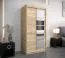 100 cm breiter Kleiderschrank mit 5 Fächern und 2 Türen | Farbe: Sonoma Eiche Abbildung