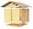 Gartenhaus 1,91 x 2,02 Meter (inkl. Dach) | aus Holz | aus vorgefertigten Elementen| unbehandelt | mit Satteldach Abbildung