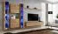 Wohnwand im schlichten Design Balestrand 244, Farbe: Eiche Wotan - Abmessungen: 180 x 330 x 40 cm (H x B x T), mit 15 Fächern