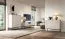 TV-Schrank / TV-Möbel mit geriffelter Front Worthing 71, Farbe: Kaschmir, eine Schublade, zwei Türen, 1,5 Meter breit, ABS-Kantenschutz, Beine: Schwarz
