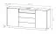 Kommode | Farbe: Beige / Eiche Cremona | 2 Drehtüren | inkl. LED-Beleuchtung | 5 Fächer | 176 x 40 x 83 cm | Push-to-open Funktion | Sideboard | 3 Schubladen