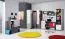 Jugendzimmer Drehtürenschrank / Eckschrank Ohey 02, Farbe: Dunkelgrau / Hellgrau - Abmessungen: 195 x 95 x 95 cm (H x B x T)
