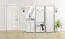 Schrank Bibaor 08, Farbe: Eiche Weiß - 209 x 67 x 41 cm (H x B x T)