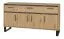 Kommode Kanel 08, Farbe: Eiche / Anthrazit - Abmessungen: 83 x 160 x 41 cm (H x B x T)