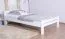 Einzelbett "Easy Premium Line" K4 in Überlänge, 120 x 220 cm Buche Vollholz massiv weiß lackiert