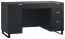 Schreibtisch Chiflero 02, Farbe: Schwarz - Abmessungen: 78 x 140 x 67 cm (H x B x T)