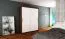 150 cm breiter Kleiderschrank mit 5 Fächern und 2 Türen | Farbe: Weiß / Schwarz Abbildung