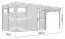 Gartenhaus 2,34 x 5,58 Meter (inkl. Dach) | aus vorgefertigten Elementen| unbehandelt | mit Flachdach Abbildung