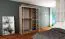 Schiebetürenschrank / Kleiderschrank Jan 03A, Farbe: Eiche Sonoma - Abmessungen: 200 x 150 x 62 cm ( H x B x T)