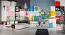Jugendzimmer - Couchtisch Marincho 68, Farbe: Weiß / Schwarz - Abmessungen: 97 x 93 x 31 cm (B x T x H)