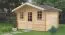Gartenhaus CH10 - 44 mm Blockbohlenhaus, Grundfläche: 11,90 m², Satteldach