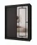 Kleiderschrank | Schwarz Matt | 5 Fächer | 2 Kleiderstangen | hochwertig Verarbeitet | 150 x 62 x 200 cm | Schiebetürenschrank | dekorative Spiegeltür