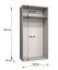 Kleiderschrank | 1 Spiegeltür | Farbe: Kaschmir | 1 Fach | 1 Meter breit | Griffe: Kaschmir | 1 Kleiderstange | Maße: 100 x 52 x 202 cm | Soft-Close-Funktion
