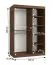 Kleiderschrank | Farbe: Walnuss Warmia | 1 Spiegeltür | 120 x 62 x 200 cm | 2 Kleiderstangen | Moderne Details | 5 Fächer | Zuverlässiges Gleitsysteme