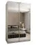 Kleiderschrank / Schiebetürenschrank | 245,5 x 150 x 64 cm | Spiegel | 6 Fächer | Farbe: Weiß | 2 Kleiderstangen | 2 Schiebetüren | Soft-Close