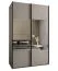 Kleiderschrank / Schiebetürenschrank | 2 Schiebetüren | 245,5 x 150 x 64 cm | Spiegel | 6 Fächer | Soft-Close | 2 Kleiderstangen | Farbe: Kaschmir