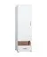 Schrank Bulolo 19, Farbe: Weiß / Nuss - Abmessungen: 198 x 60 x 50 cm (H x B x T)