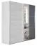 Schiebetürenschrank / Kleiderschrank Sabadell 25, Farbe: Eiche weiß / Anthrazit - Abmessungen: 222 x 229 x 64 cm (H x B x T)