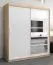 180 cm breiter Kleiderschrank mit 10 Fächern und 2 Türen | Farbe: Sonoma Eiche / Weiß Abbildung