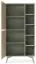Modernes Regal mit genügend Stauraum Crewe 05, Farbe: Eukalyptus / Eiche - Abmessungen: 160 x 80 x 38 cm (H x B x T)