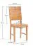 Stuhl mit brauner Sitzfläche Vologne 03, aus Massivholz Eiche, geölte Oberfläche, minimalistisch, Maße: 95 x 41,5 x 41,5 cm, bequemer Sitzplatz