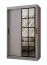 Schiebetürenschrank | Kaschmir | 5 Fächer | 2 Kleiderstangen | hochwertig Verarbeitet | 120 x 62 x 200 cm | Kleiderschrank | Spiegeltür | modernes Design