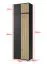 Kleiderschrank mit Schrankaufsatz Valtierrilla 03, Farbe: Eiche Artisan / Schwarz, Push-to-open Funktion, ausziehbare Kleiderstange, Maße: 225 x 70 x 40 cm