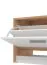 Garderobe mit Schuhschrank Galabu 01, Farbe: Eiche Artisan / Weiß, eine Kipptür, ABS-Kantenschutz, Spiegel, Maße: 202 x 91,5 x 28 cm, sechs Haken