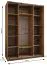 Kleiderschrank / Schiebetürenschrank | ABS-Kantenschutz | 11 Fächer | 2 Kleiderstangen | 245,5 x 160 x 64 cm | 2 Schiebetüren | Soft-Close | Farbe: Weiß
