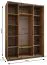 Kleiderschrank / Schiebetürenschrank | ABS-Kantenschutz | 245,5 x 160 x 64 cm | 11 Fächer | 2 Kleiderstangen | 2 Schiebetüren | Farbe: Weiß | Soft-Close
