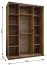 Kleiderschrank / Schiebetürenschrank | 245,5 x 180 x 64 cm | 2 Kleiderstangen | 2 Schiebetüren | 11 Fächer | 10 Einlegeböden | Soft-Close | Farbe: Weiß