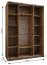 Kleiderschrank / Schiebetürenschrank | 245,5 x 170 x 64 cm | Soft-Close | 2 Kleiderstangen | 11 Fächer | Spiegel | 2 Schiebetüren | Farbe: Schwarz