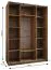 Kleiderschrank / Schiebetürenschrank | 245,5 x 170 x 64 cm | 11 Fächer | Farbe: Kaschmir | Spiegel | Soft-Close | 2 Schiebetüren | 2 Kleiderstangen