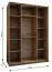 Kleiderschrank / Schiebetürenschrank | 245,5 x 180 x 64 cm | 2 Kleiderstangen | Spiegel | Soft-Close | 11 Fächer | 2 Schiebetüren | Farbe: Weiß