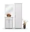 Schrank Bibaor 08, Farbe: Eiche Weiß - 209 x 67 x 41 cm (H x B x T)