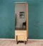 Schrank Slatina 48, Farbe: Eiche / Schwarz, teilmassiv - Abmessungen: 203 x 56 x 63 cm (H x B x T)