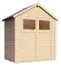 Kleines Gartenhaus 1,31 x 2,02 Meter (inkl. Dach) | aus Holz | aus vorgefertigten Elementen| unbehandelt | mit Satteldach Abbildung