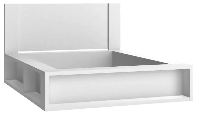 Doppelbett Minnea 27, Farbe: Weiß - Liegefläche: 160 x 200 cm (B x L)
