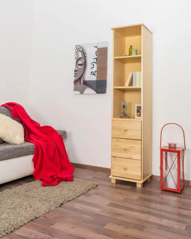 Regal - 40 cm breit, Kiefer Holz-Massiv, Farbe: Natur Abbildung
