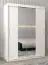 Schiebetürenschrank / Kleiderschrank Bisaurin 3B mit Spiegel, Farbe: Weiß matt - Abmessungen: 200 x 150 x 62 cm ( H x B x T)