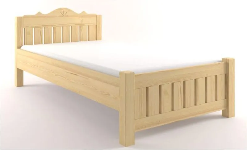 Bett Kiefer 90 x 200 cm Natur Abbildung