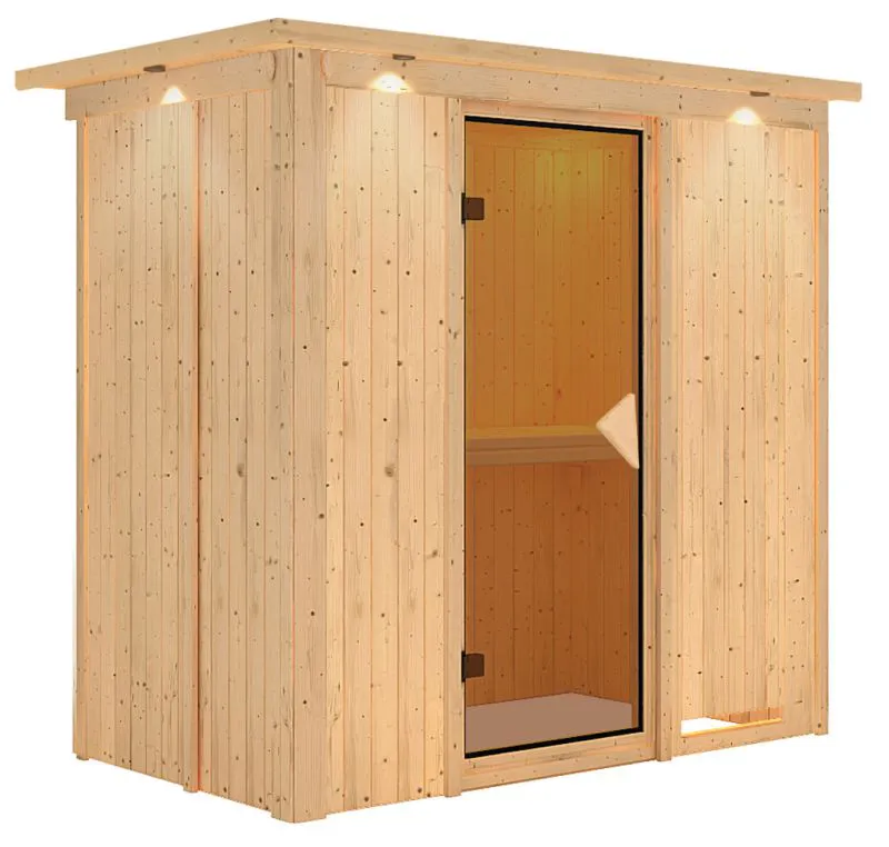 Sauna Giulia 04, 68 mm Wandstärke - 210 x 132 x 202 cm (B x T x H)