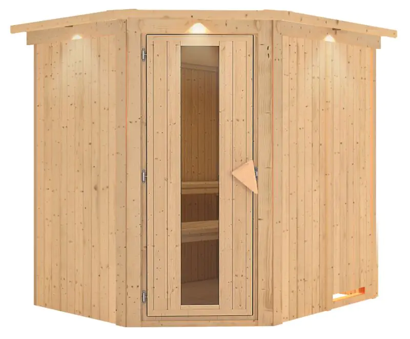 Sauna Emma 02, 68 mm Wandstärke - 210 x 184 x 202 cm (B x T x H)