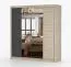 Schiebetürenschrank / Kleiderschrank mit Spiegel | Komovi 01 | 218 x 203 x 61 cm | 2 Türen | 7 Fächer | 2 Kleiderstangen | viel Platz