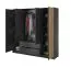 Moderner Kleiderschrank mit vier Türen Leeds 03, Farbe: Graphit - Abmessungen: 200 x 206 x 51 cm (H x B x T), mit zwei Schubladen