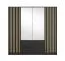 Kleiderschrank mit 2 Spiegeltüren | 200 x 54,5 x 200,5 cm | 2 Schubladen | 10 Fächer | 4 Drehtüren | Metallgriffe| 1 Kleiderstange | Iraklio 06 | Lamellen