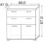 Kommode Tandil 04, Farbe: Eiche Sonoma - 87 x 80 x 41 cm (H x B x T)