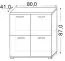 Kommode Tandil 03, Farbe: Eiche Sonoma - 87 x 80 x 41 cm (H x B x T)