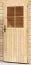 Blockhausgarage mit Fenster, 38 mm Blockbohlen, Farbe: Natur, Grundfläche 19,4 m²
