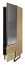 Schrank Slatina 46, Farbe: Eiche / Schwarz, teilmassiv - Abmessungen: 203 x 56 x 63 cm (H x B x T)